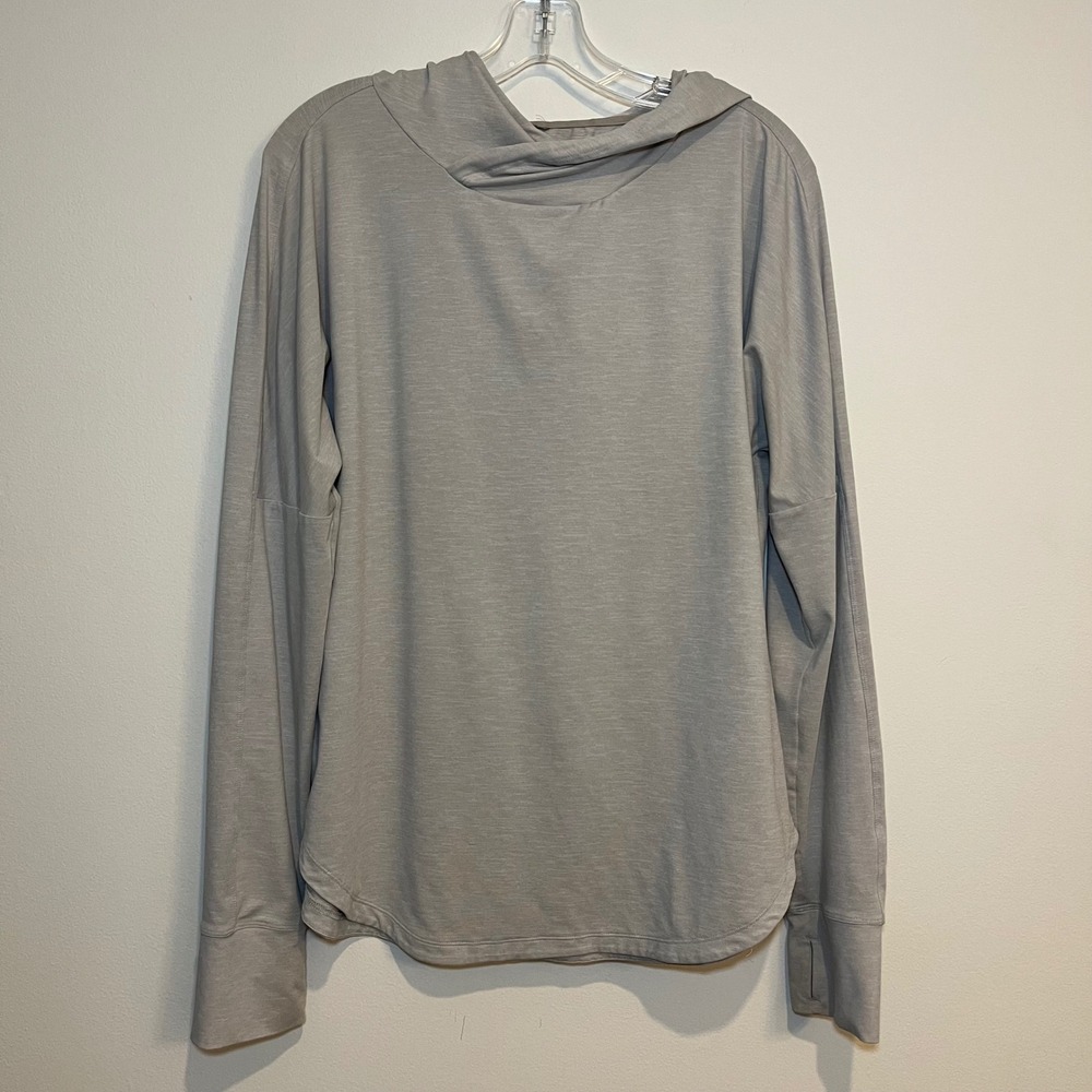 REI Shirt Long Sleeve Sahara Shade Hoodie UPF 50+ Oatmeal Beige Womens XL